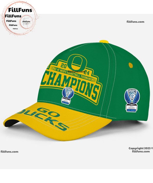 Oregon Ducks 2024 PAC-12 Men’s Basketball Tournament Chamopions Go Ducks Classic Cap – Green