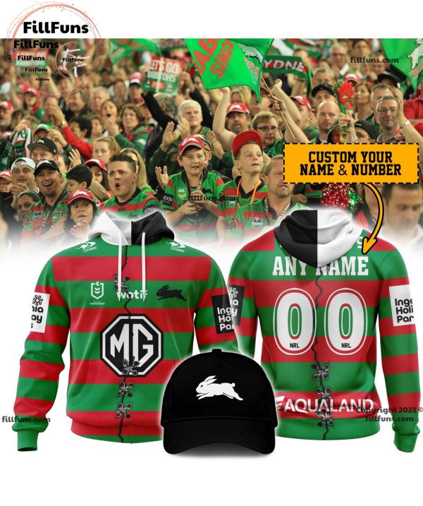 South Sydney Rabbitohs NRL Personalized Mix Away Home Hoodie, Joggers, Cap