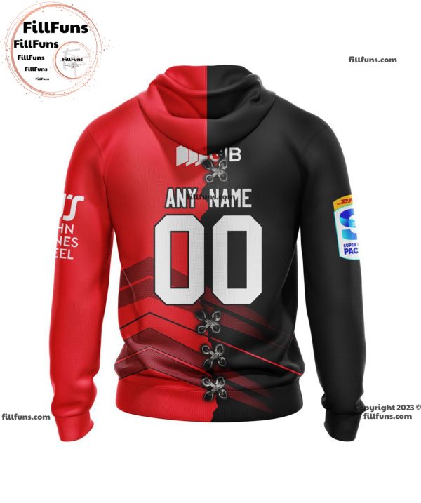 Super Rugby BNZ Crusaders Personalized Home Mix Away Jersey Kits Hoodie