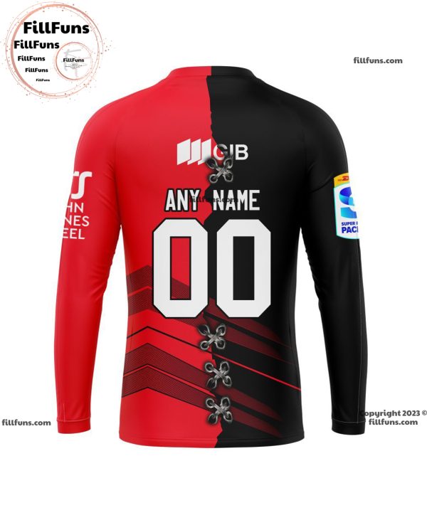 Super Rugby BNZ Crusaders Personalized Home Mix Away Jersey Kits Hoodie