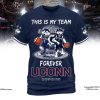 Damn Right I Am An UConn Huskies Fan Now And Forever 3D T-Shirt – Navy