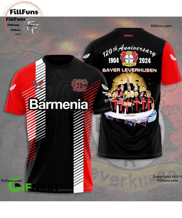 120th Anniversary 1904-2024 Bayer Leverkusen 3D T-Shirt
