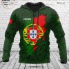 Portugal Black And White Hoodie