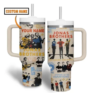 Jonas Brothers Pop Band Five Albums One Night Stanley Tumbler 40oz