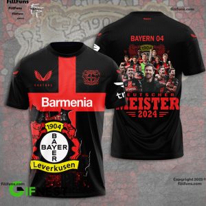 Bayern Leverkusen Deutsche Meister 2024 3D T-Shirt