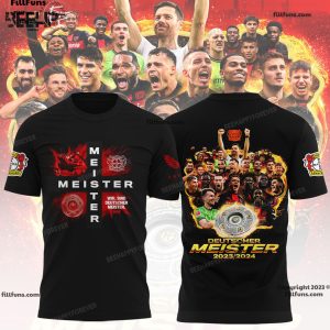 Deutscher Meister Bayern Leverkusen 20232024 3D T-Shirt