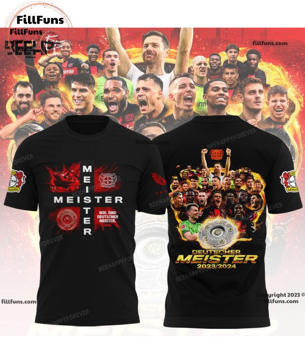 Deutscher Meister Bayern Leverkusen 20232024 3D T-Shirt
