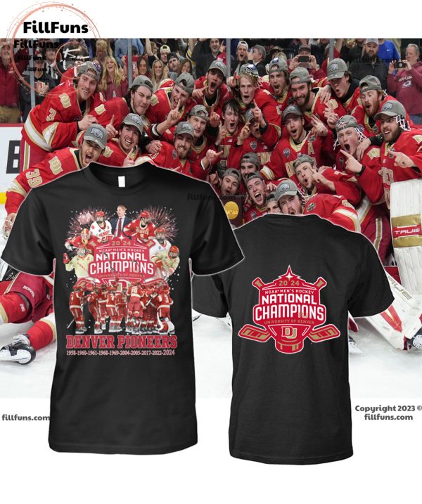 2024 NCAA Men’s Hockey National Champions Denver Pioneers 3D T-Shirt