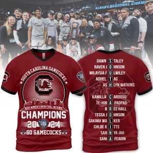 South Carolina Gamecocks NCAA Women’s Basketball National Champions 2024 3D T-Shirt – Garnet
