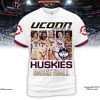 This Is My Team Forever UConn Huskies 3D T-Shirt – White