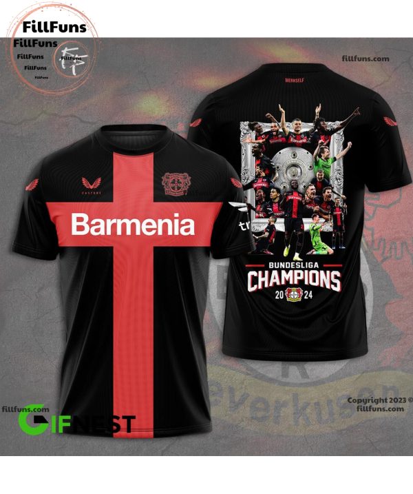 Bayern Leverkusen Bundesliga Champions 2024 3D T-Shirt