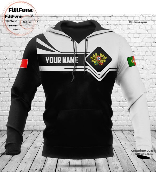 Portugal Black And White Hoodie