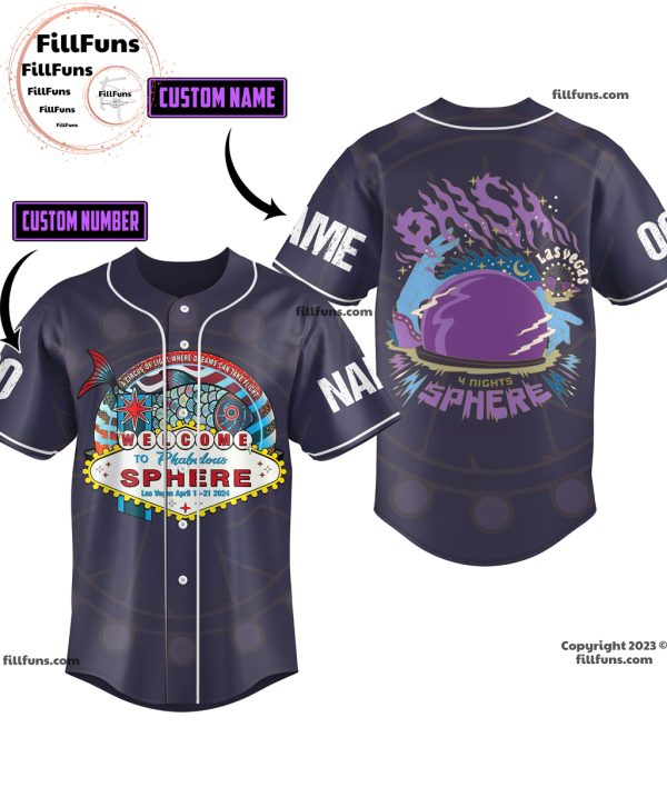 Welcome To Fabulous Sphere Las Vegas April 2024 Baseball Jersey