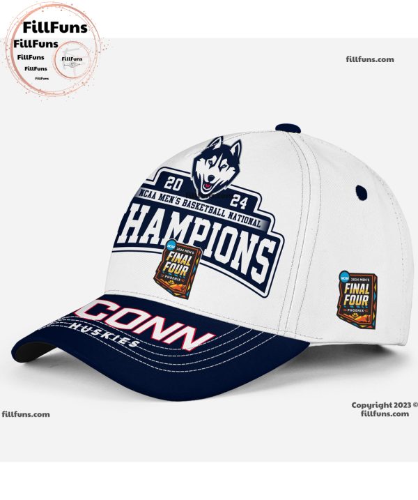 2024 NCAA Men’s Basketball National Champions UConn Huskies Classic Cap – White