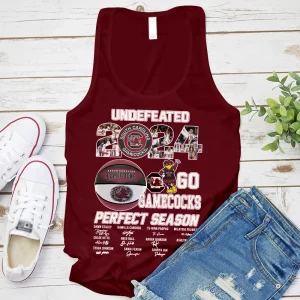 Undefeated 2024 South Carolina Gamecocks Go Gamecocks Perfect Season 3D T-Shirt – Granet