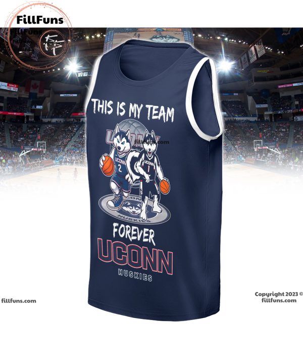This Is My Team Forever UConn Huskies 3D T-Shirt – Navy