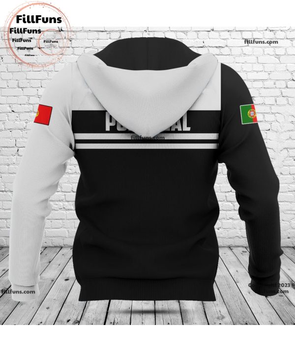 Portugal Black And White Hoodie