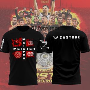 Bayern Leverkusen Deutscher Meister 2023-2024 3D T-Shirt