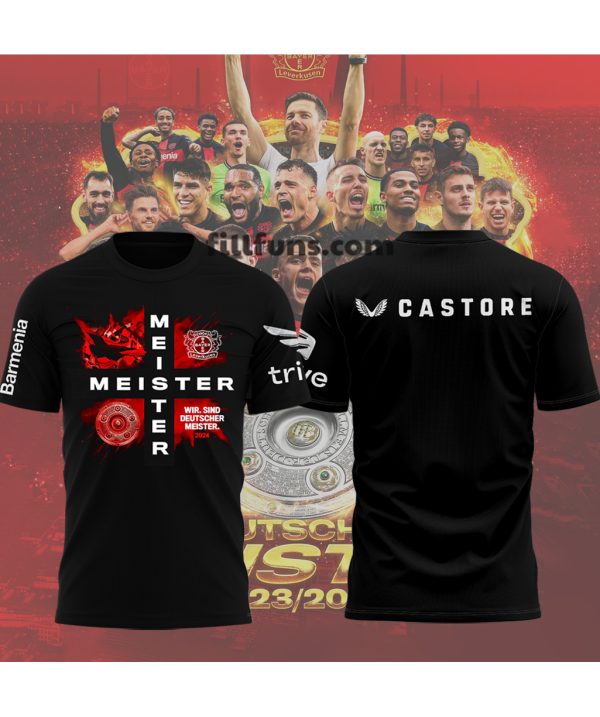 Bayern Leverkusen Deutscher Meister 2023-2024 3D T-Shirt