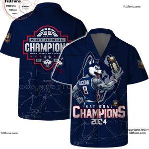 UConn Huskies National Champions 2024 Hawaiian Set