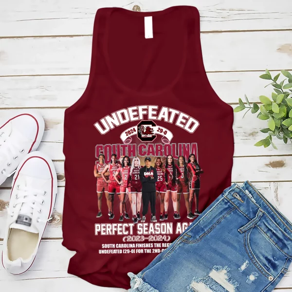 Undefeated 2024 29-0 South Carolina Gamecocks Perfect Season Again 2023-2024 3D T-Shirt – Granet