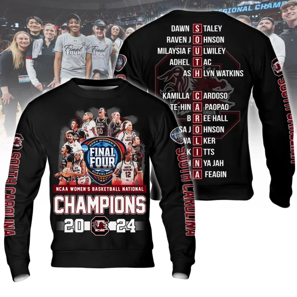 NCAA 2024 Women’s Basketball National Final Four Cleveland Champions 2024 3D T-Shirt – Black