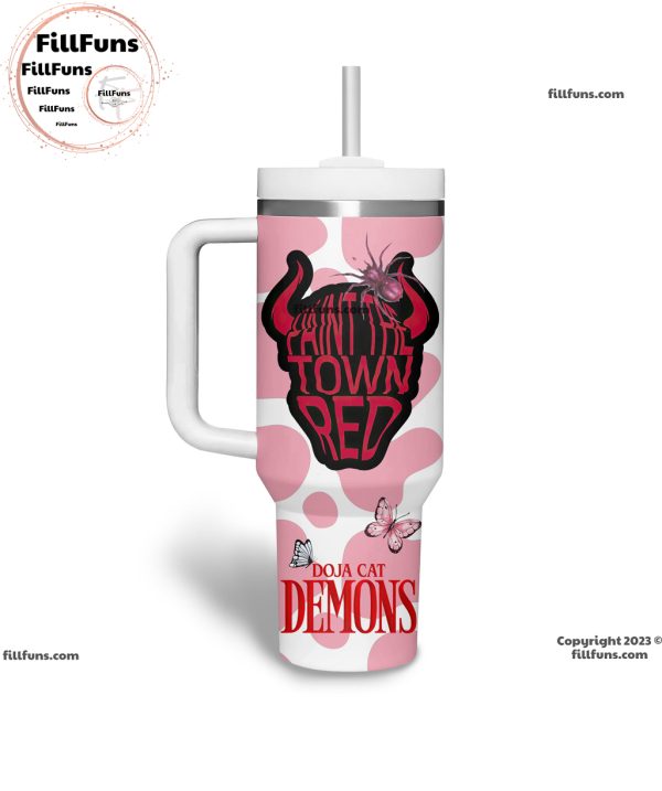 Paint The Town Red Doja Cat Demons Kiss Me More Stanley Tumbler 40oz