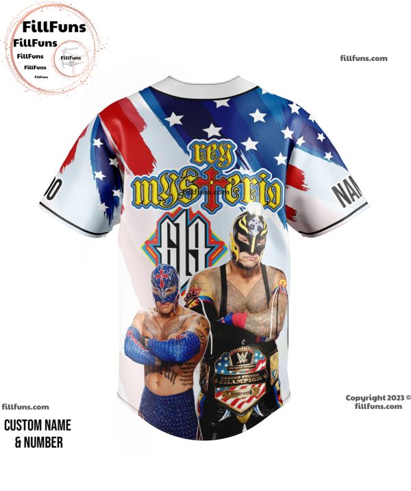 Rey Mysterio 619 Wear Belt WWE Baseball Jersey
