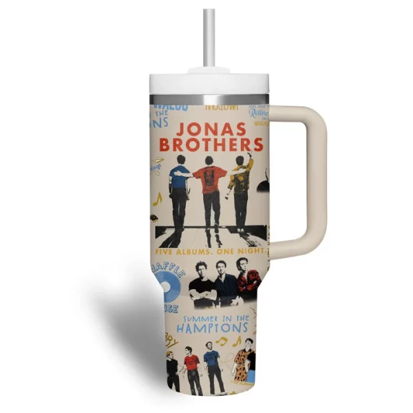 Jonas Brothers Pop Band Five Albums One Night Stanley Tumbler 40oz