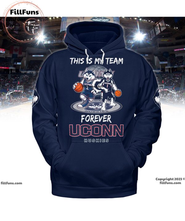 This Is My Team Forever UConn Huskies 3D T-Shirt – Navy