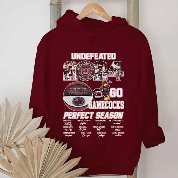 Undefeated 2024 South Carolina Gamecocks Go Gamecocks Perfect Season 3D T-Shirt – Granet