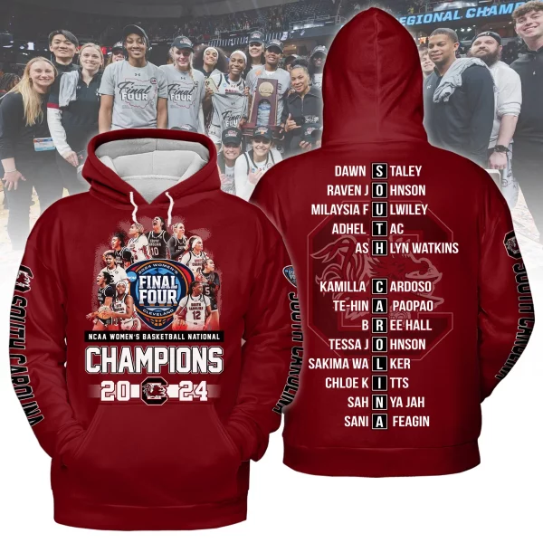 NCAA 2024 Women’s Basketball National Final Four Cleveland Champions 2024 3D T-Shirt – Garnet