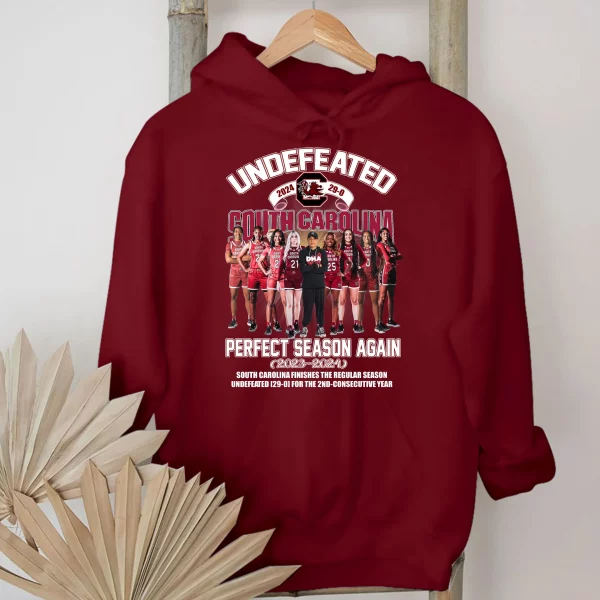 Undefeated 2024 29-0 South Carolina Gamecocks Perfect Season Again 2023-2024 3D T-Shirt – Granet