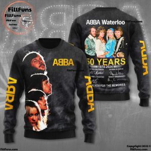 Abba Waterloo 50 Years 1974-2024 Thank You For The Memories 3D T-Shirt
