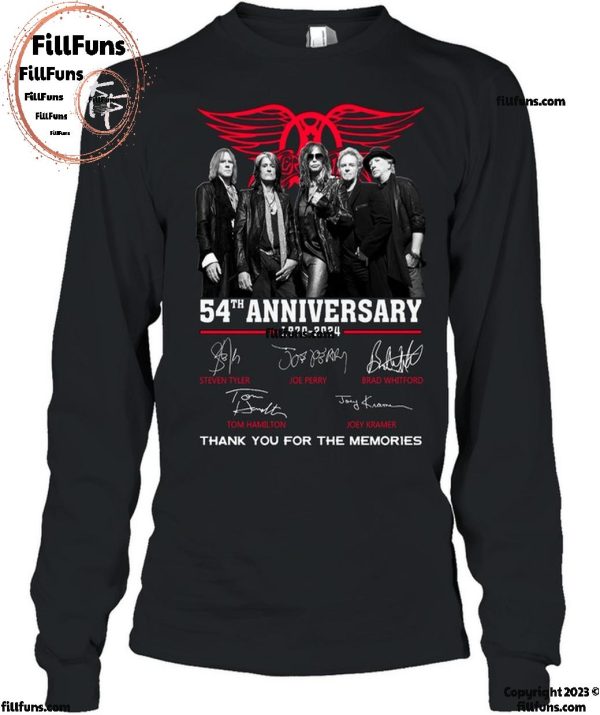 Aerosmith 54th-Anniversary 1970-2024 Thank For The Memories T-Shirt