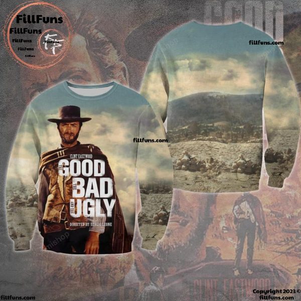 Clint Eastwood The Good The Bad And The Ugly 3D T-Shirt