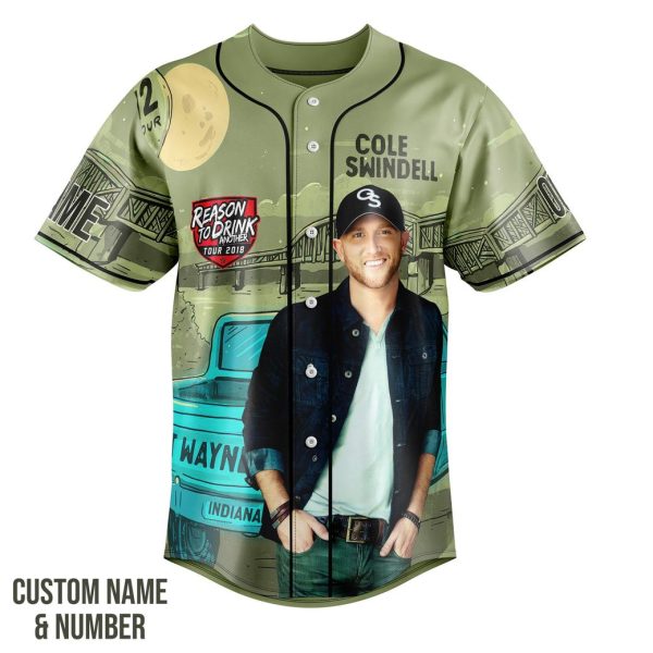 Cole Swindell Reason to Drink Another Tour 2018 Baseball Jersey