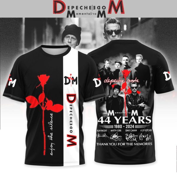 Depeche Mode 44 Years 1980-2024 Thank You For The Memories 3D T-Shirt
