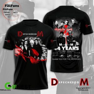 Depeche Mode 44 Years 1980-2024 Thank You For The Memories 3D T-Shirt