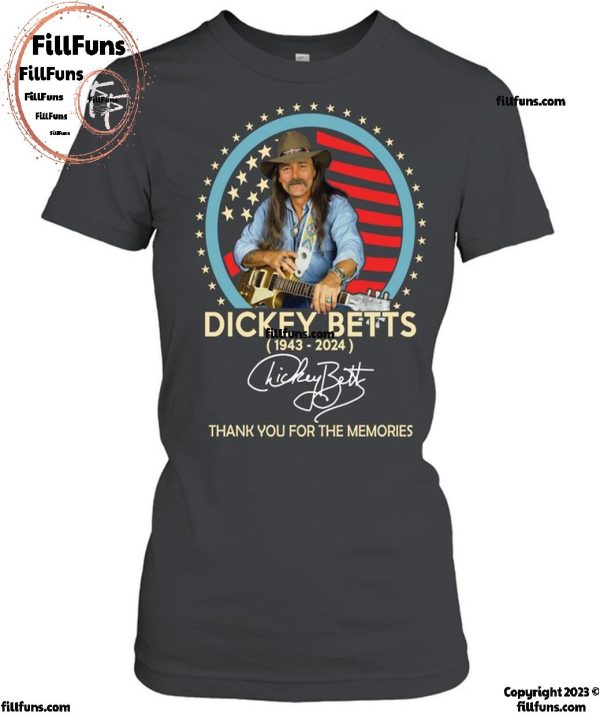 Dickey Betts (1943 – 2024) Thank You For The Memories T-Shirt