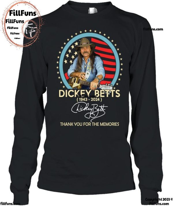 Dickey Betts (1943 – 2024) Thank You For The Memories T-Shirt
