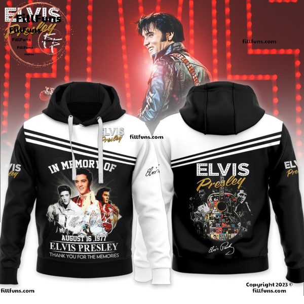 In Memory Of August 16 ,1977 Elvis Presley Thank You For The Memories 3D T-Shirt