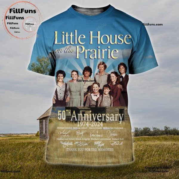 Little House On The Prairie 50th Anniversary 1974-2024 Thank You For The Memories 3D T-Shirt