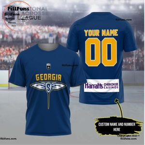 Personalized NLL Georgia Swarm Men’s And Women 3D T-Shirt – Navy