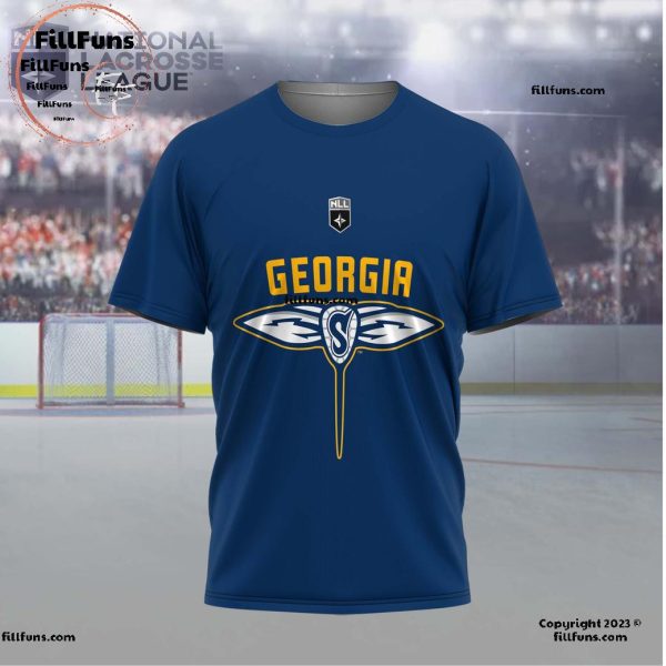 Personalized NLL Georgia Swarm Men’s And Women 3D T-Shirt – Navy