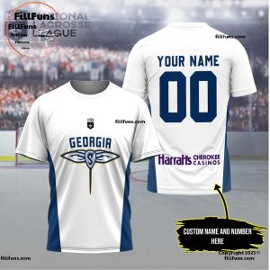 Personalized NLL Georgia Swarm Men’s And Women 3D T-Shirt – White