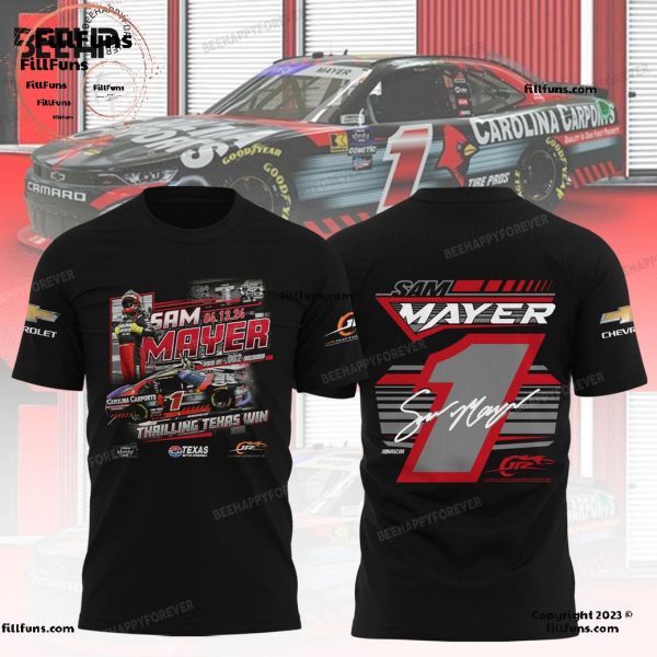 Sam Mayer Motorsports 04.13.24 Thrilling Texas Win 3D T-Shirt