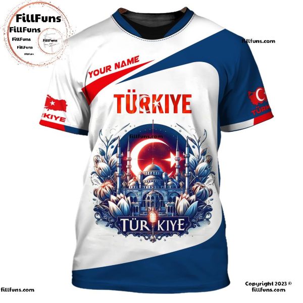 Turkiye The Castle Is Full Of Flowers 3D T-Shirt