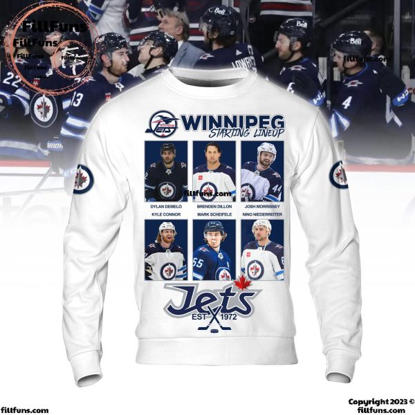 Winnipeg Jets EST 1972 Staring Lineup NHL 3D T-Shirt