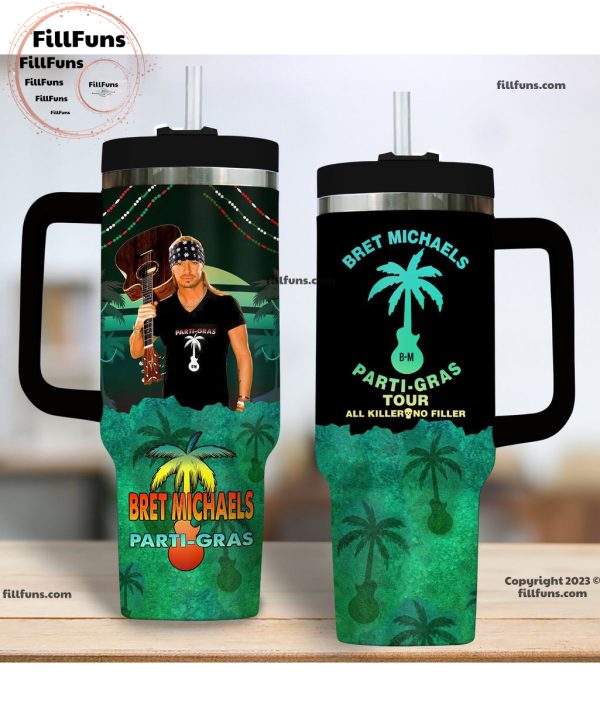 Bret Michaels Parti-Gras Tour All Killer No Filler Stanley Tumbler 40oz